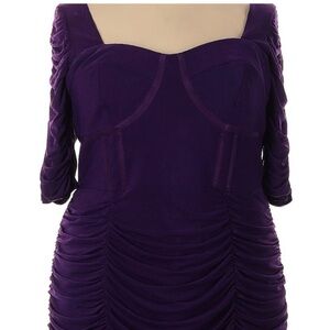City Chic Elegant Purple Ruched Dress NWT Size 20